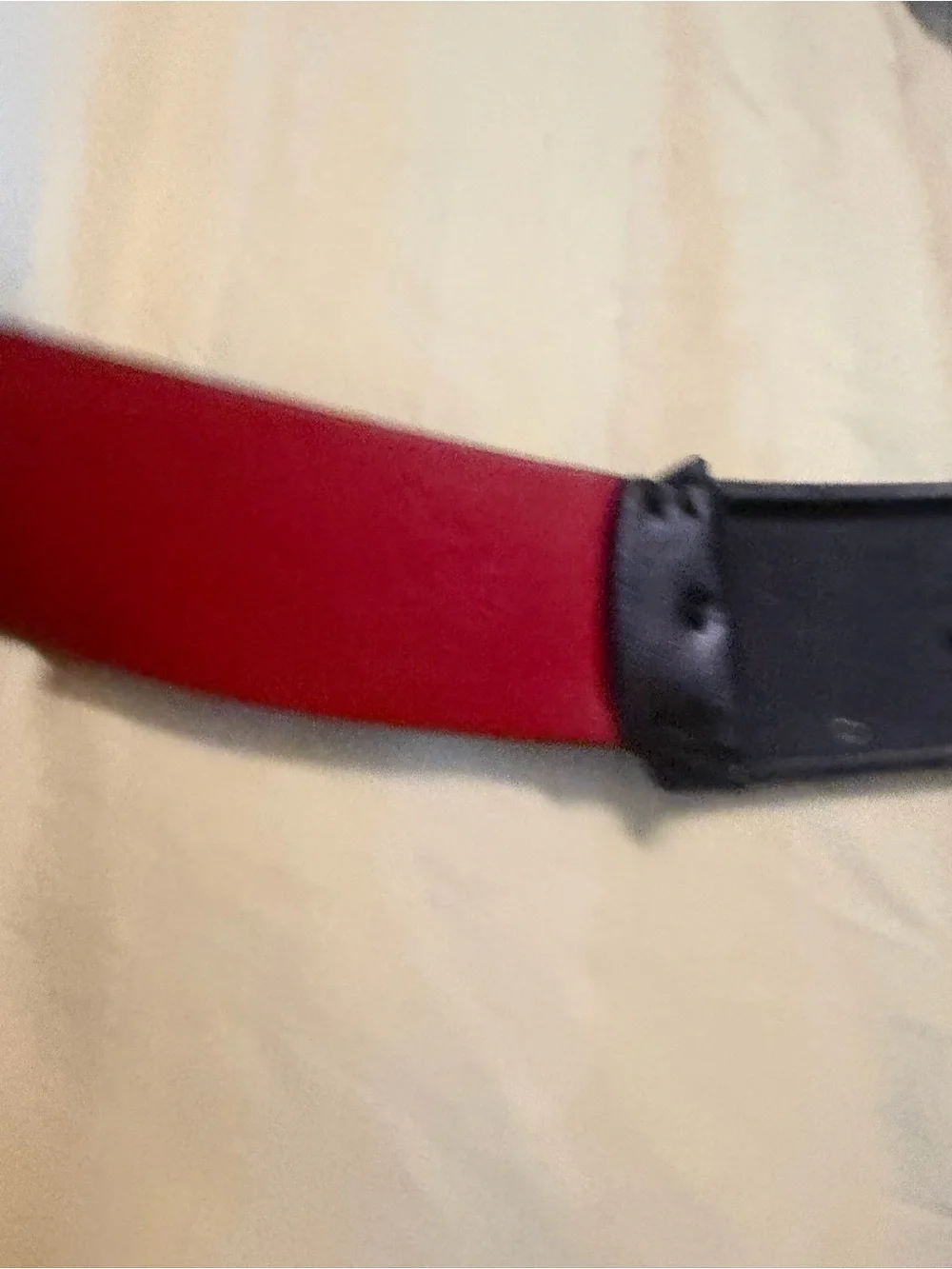 Christian Louboutin Black Leather Belt with Red Trim & Credit Card wallet.